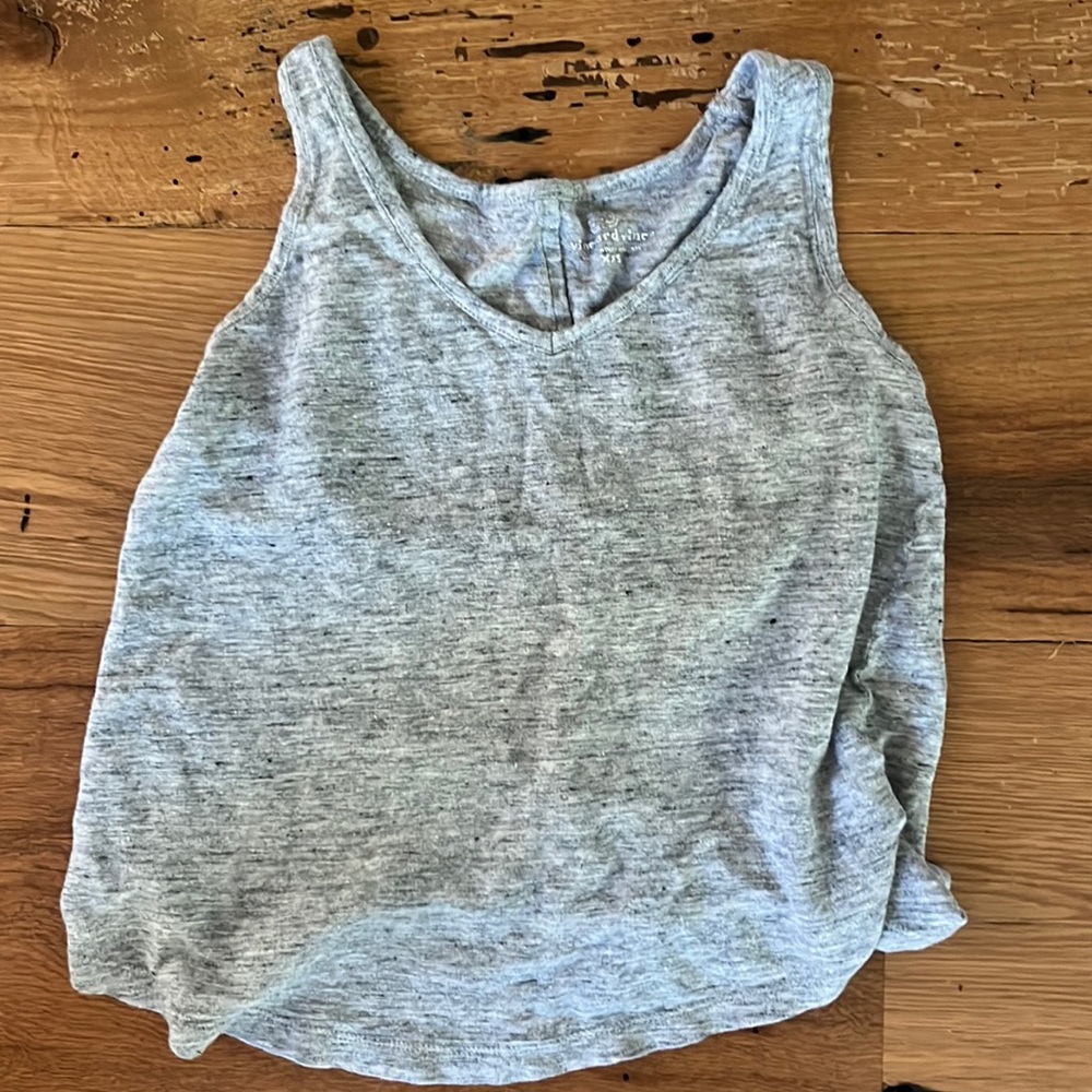 Vineyard Vines Gray Linen Top